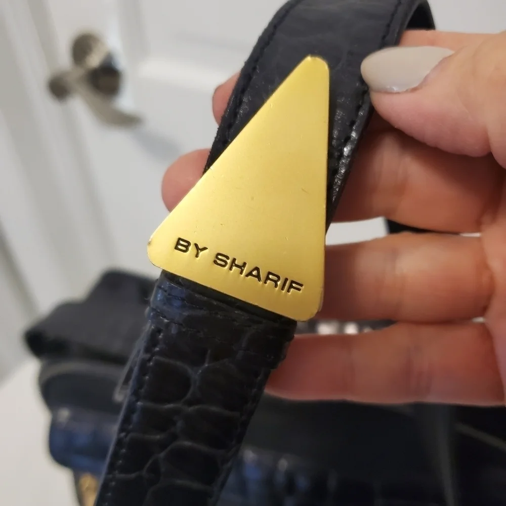 Americana by Sharif Black Crossbody, Classic, Business Casual